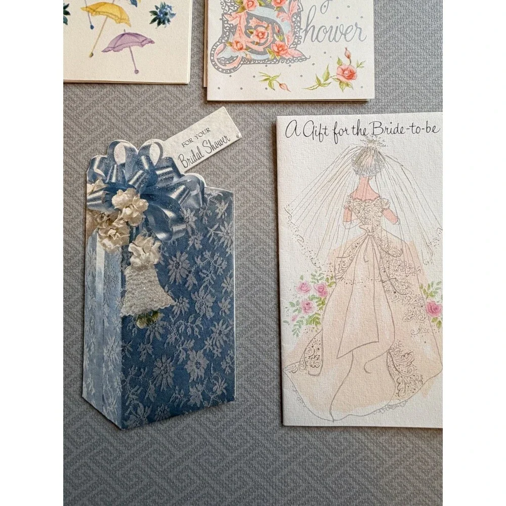 Vintage Bridal Shower Greeting Cards Lot of 33 Mid-Century Wedding Ephemera WOW
